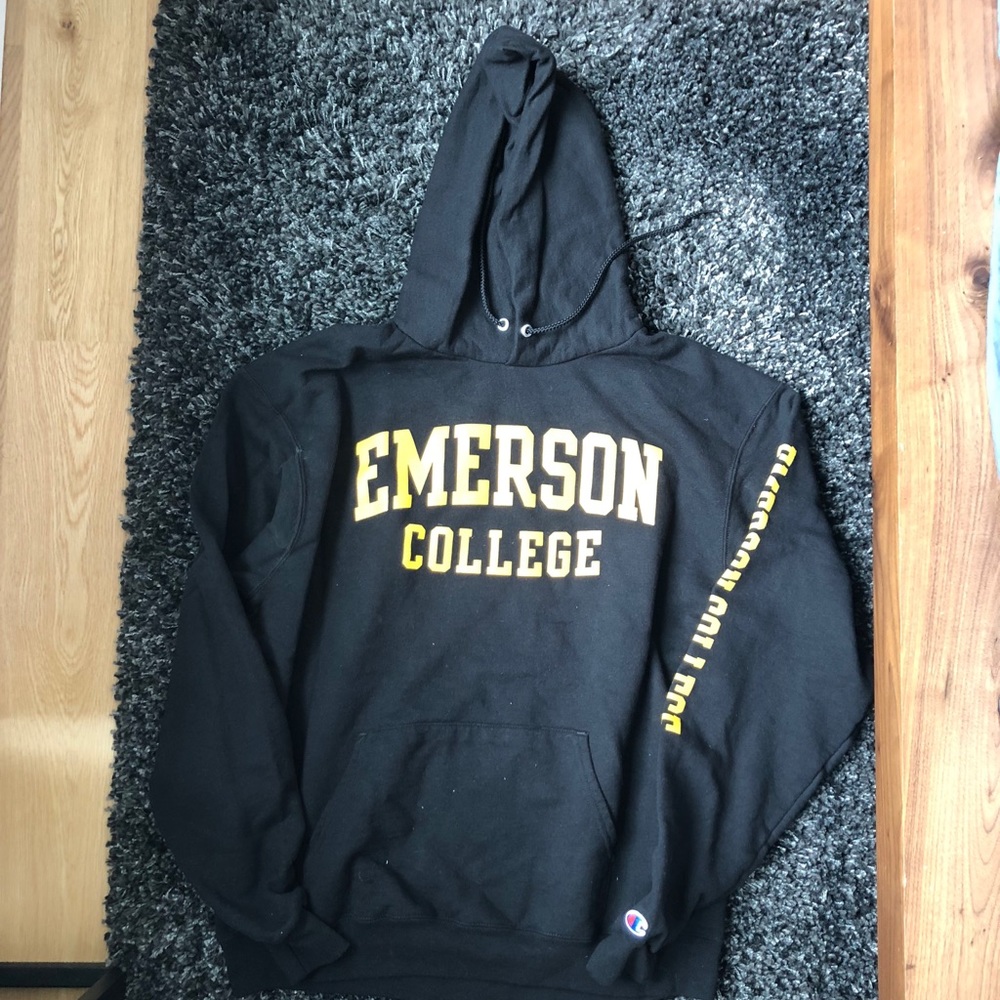 Emerson College Champion Brand Hoodie Size L